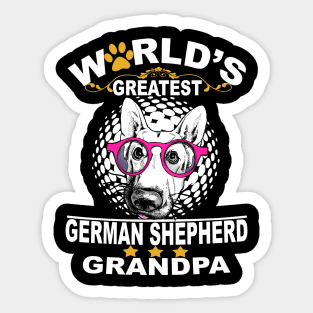 World's Greatest German Shepherd Grandpa Sticker